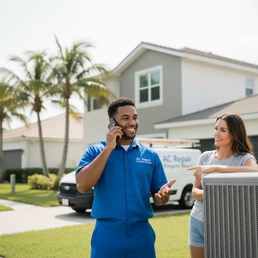 AC Repair Pompano Beach customer support in Staples